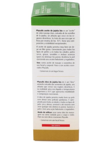 Physalis Aceite Vegetal De Jojoba Bio 100Ml