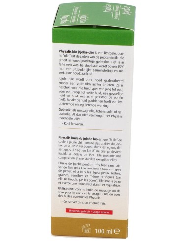 Physalis Aceite Vegetal De Jojoba Bio 100Ml