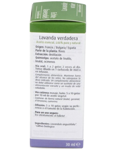 Esencia Lavanda Verdadera 30Ml. Bio