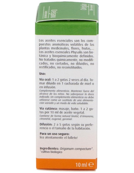 Physalis Aceite Esencial De Orégano Bio 10Ml