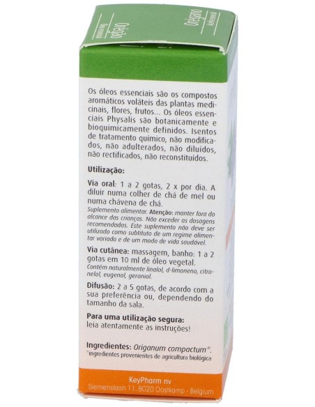 Physalis Aceite Esencial De Orégano Bio 10Ml