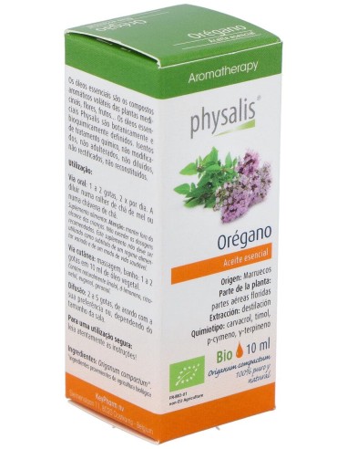 Physalis Aceite Esencial De Orégano Bio 10Ml