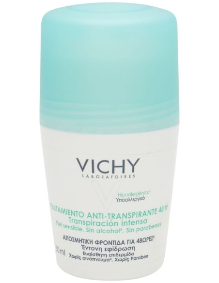 Vichy Tratamiento Antitranspirante Eficacia 48 H Roll-On, 50 Ml