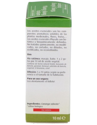 Physalis Aceite Esencial De Ylang Ylang Bio 10Ml
