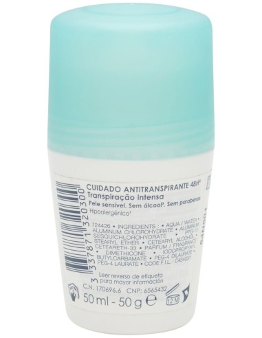 Vichy Tratamiento Antitranspirante Eficacia 48 H Roll-On, 50 Ml