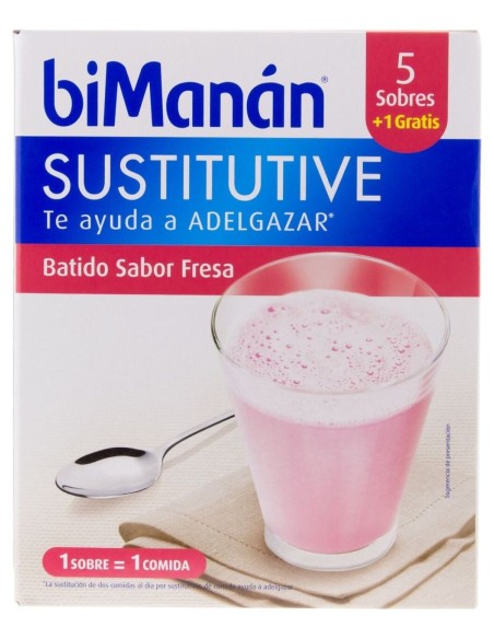 Bimanán® Beslim Batidos Sabor Fresa 6Uds
