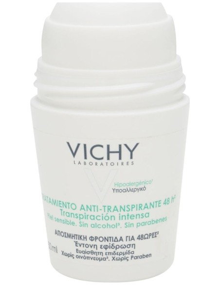 Vichy Tratamiento Antitranspirante Eficacia 48 H Roll-On, 50 Ml