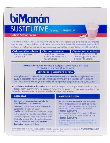 Bimanán® Beslim Batidos Sabor Fresa 6Uds