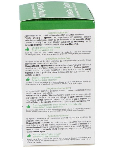 Physalis Chlorella Y Espirulina Bio 200Comp