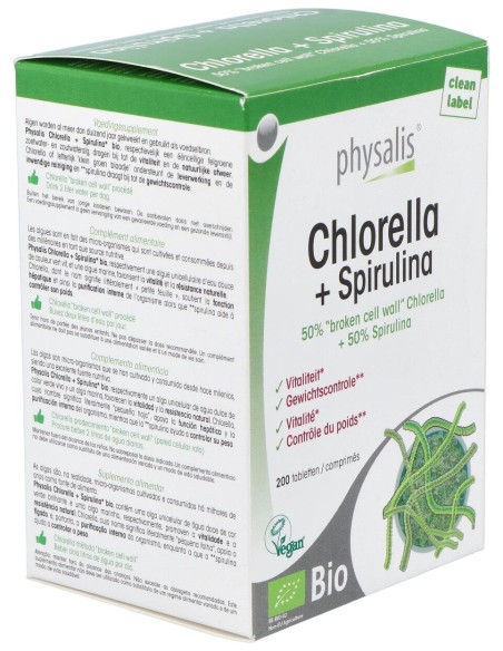 Physalis Chlorella Y Espirulina Bio 200Comp