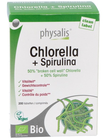 Physalis Chlorella Y Espirulina Bio 200Comp