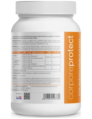 Corpore Protect Colageno Hidrolizado Naranja 300Gr