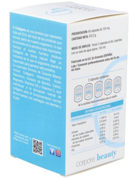 Corpore Beauty Colageno Hidrolizado+Ac Hialur. 60C