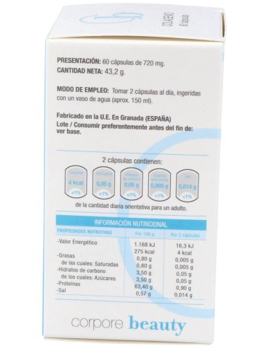 Corpore Beauty Colageno Hidrolizado+Ac Hialur. 60C