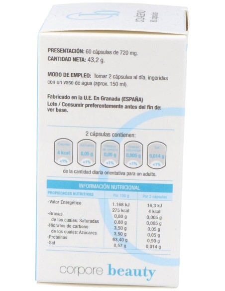 Corpore Beauty Colageno Hidrolizado+Ac Hialur. 60C