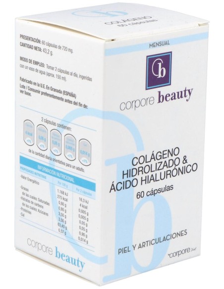 Corpore Beauty Colageno Hidrolizado+Ac Hialur. 60C