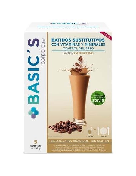 Corpore Diet Basic'S Batido Sustitutivo Capuccino 5 Sobres