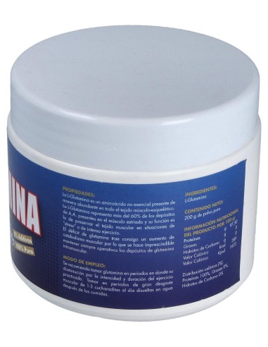 L-Glutamina Pura 200Gr.Polvo