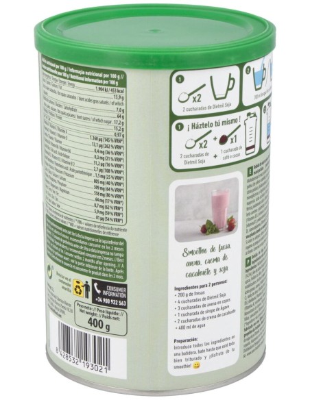 Diemil Leche De Soja En Polvo Instantaneo 400Gr