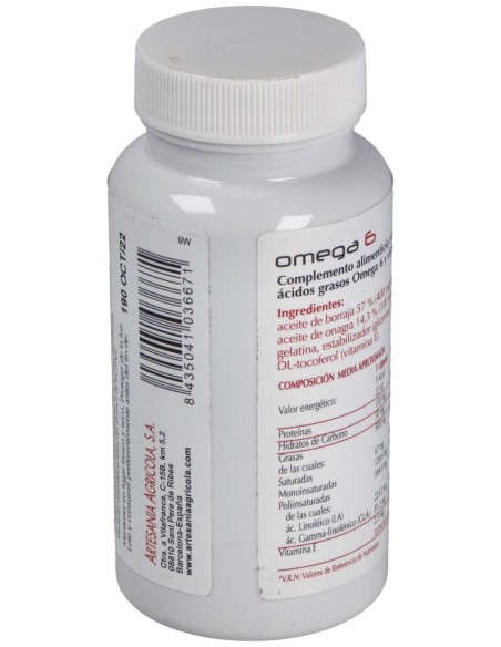 Omega 6 Onagra+Borraja 100 Perlas