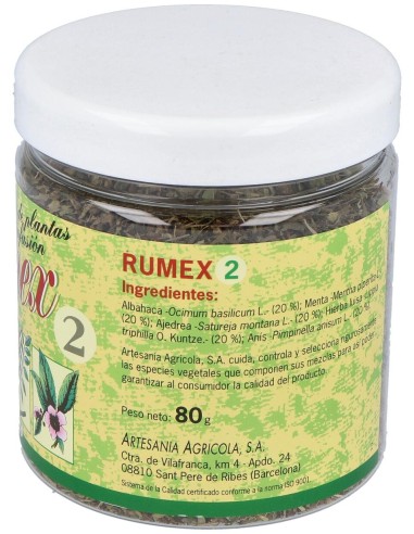 Artesania Agricola Rumex 2 Digestivo 80G