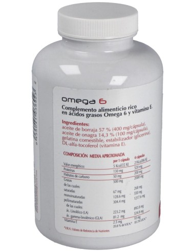 Omega 6 Onagra+Borraja 410 Perlas