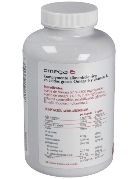 Omega 6 Onagra+Borraja 410 Perlas