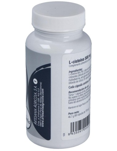 L-Cisteina 60 Cápsulas 500Mg Por Cápsula