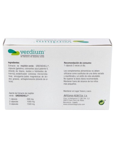 Artesania Verdium 84 Caps