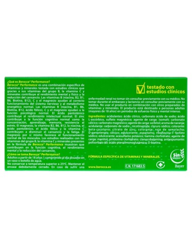Berocca Performance Naranja Efervescente 30Comp