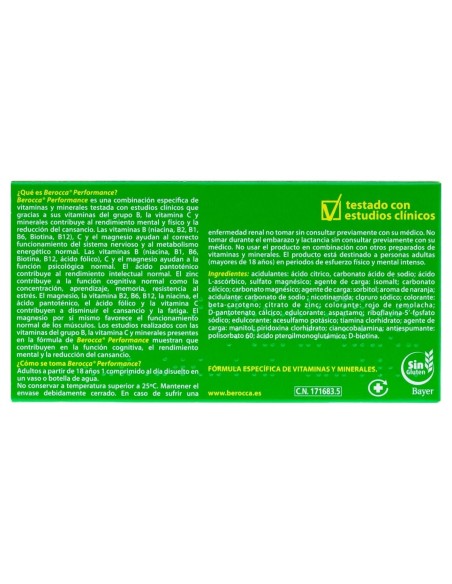 Berocca Performance Naranja Efervescente 30Comp