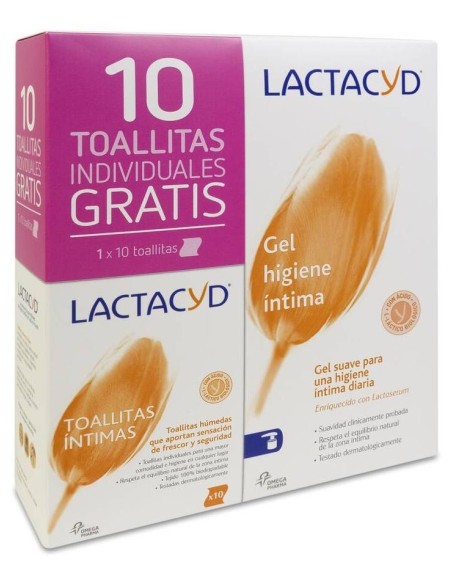 Lactacyd Pack Gel Higiene Íntima 400Ml + Toallitas