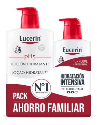 Pack Eucerin Ph5 Loción Hidratante, 1 L + 400 Ml Regalo