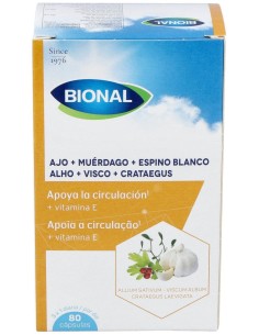 Bional Ajo+Muérdago+Espino Blanco+Vitamina E 80 Cápsulas
