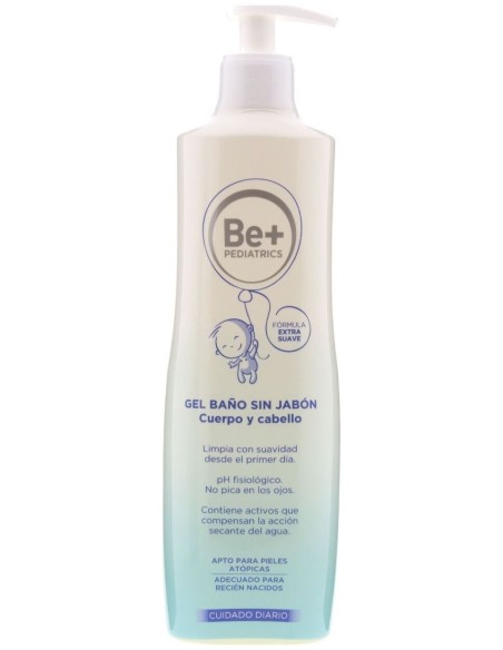 Be+ Pediatrics Gel De Baño Cuerpo/Cabello Sin Jabón, 500 Ml