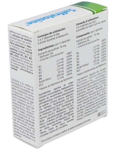 Saffratonine (Azafran Y Otros) 30Cap.