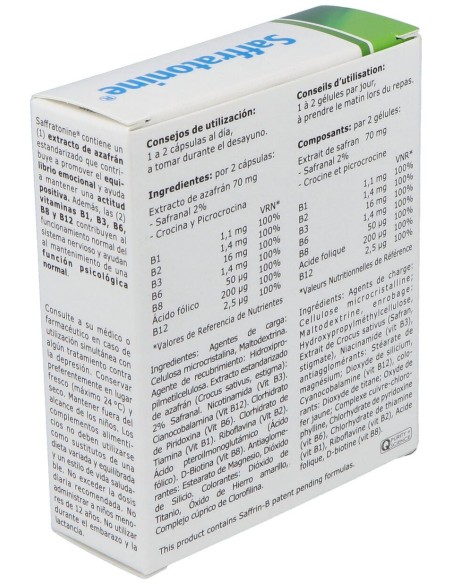 Saffratonine (Azafran Y Otros) 30Cap.