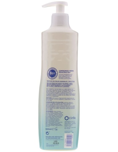 Be+ Pediatrics Gel De Baño Cuerpo/Cabello Sin Jabón, 500 Ml
