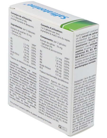 Saffratonine (Azafran Y Otros) 30Cap.