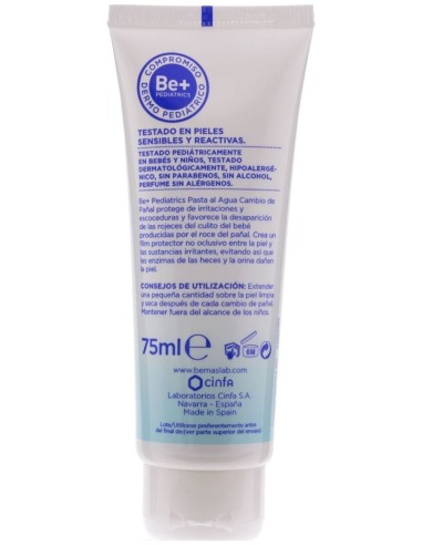 Be+ Pediatrics Pasta Al Agua Cambio De Pañal, 75 Ml