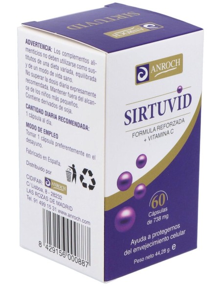 Anroch Fharma Sirtuvida 60 Cáps. 550Mg