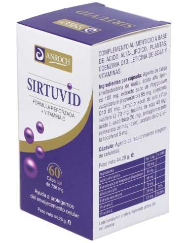 Anroch Fharma Sirtuvida 60 Cáps. 550Mg