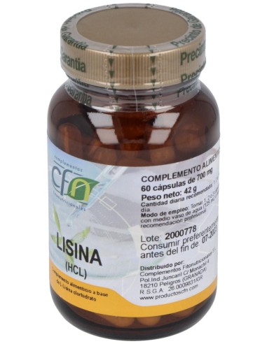Lisina 500Mg. 60Cap.