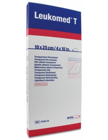 Leukomed T Apósito Transparente 10 X 25 Cm, 5 Uds