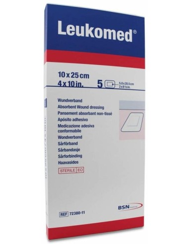 Leukomed Apósito Postoperatorio 10 Cm X 25 Cm, 5 Uds