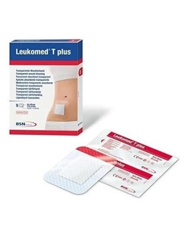 Leukomed T Plus Apósito Transparente 8Cm X 10Cm, 5 Uds