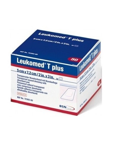 Leukomed T Plus Apósito Transparente 5 Cm X 7,2 Cm, 5 Uds