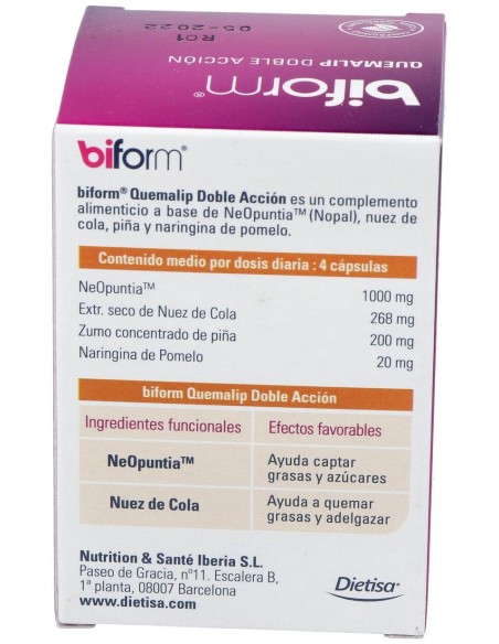 Biform Quemalip Doble Acción 60Cáps