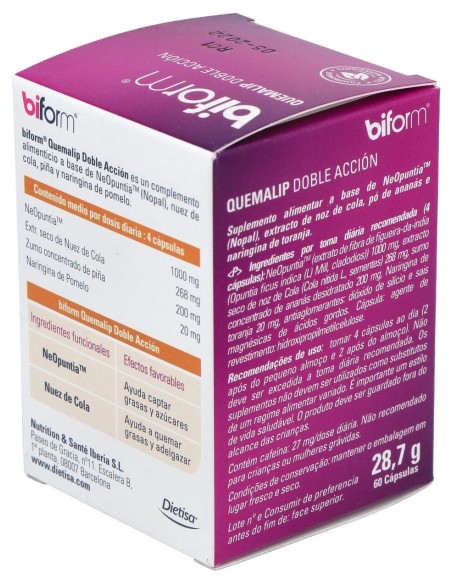 Biform Quemalip Doble Acción 60Cáps