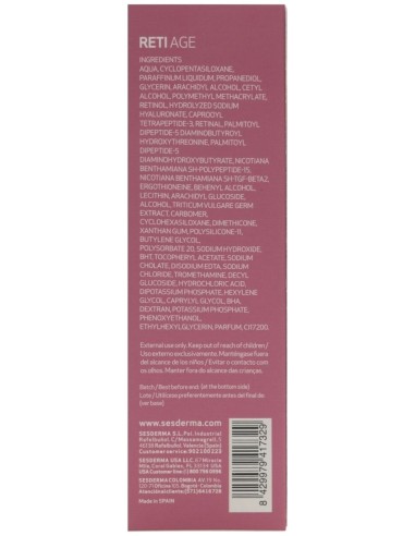 Sesderma Retiage Crema Gel Antienvejecimiento, 50 Ml